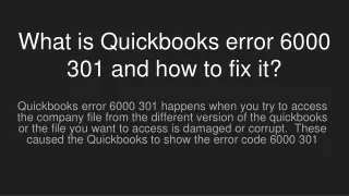 what is quickbooks error 6000 301 and how to fix it