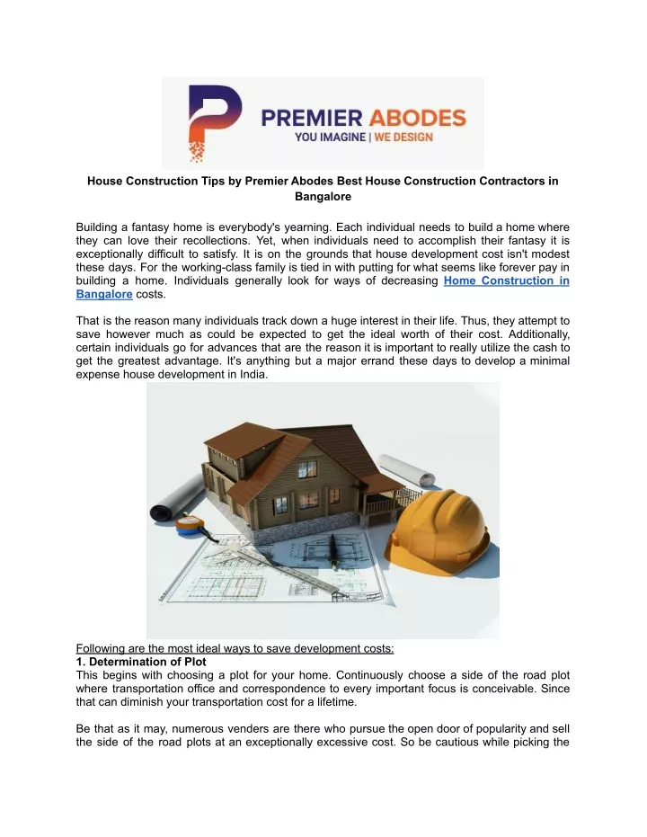 house construction tips by premier abodes best