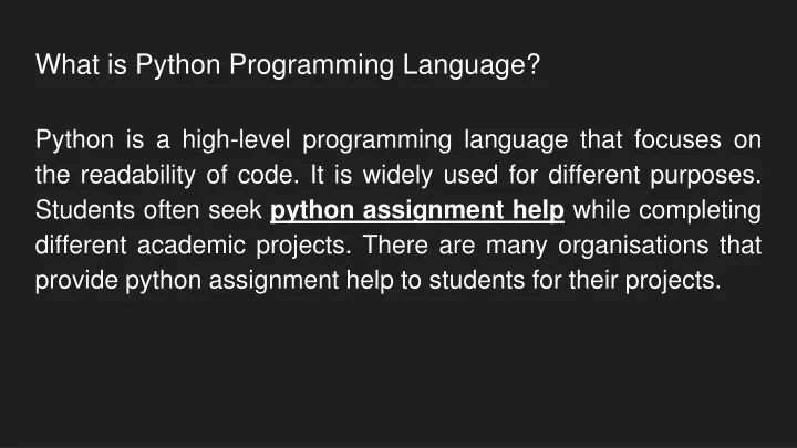 what is python programming language