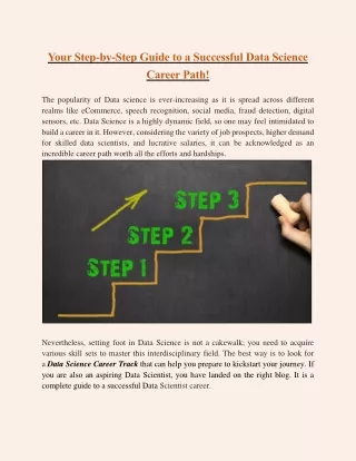 Your Step-by-Step Guide to a Successful Data Science Career Path!