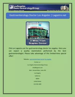 Gastroenterology Doctor Los Angeles | Lagastro.net