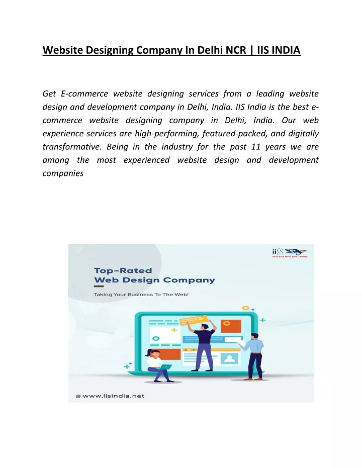 website designing company in delhi ncr iis india