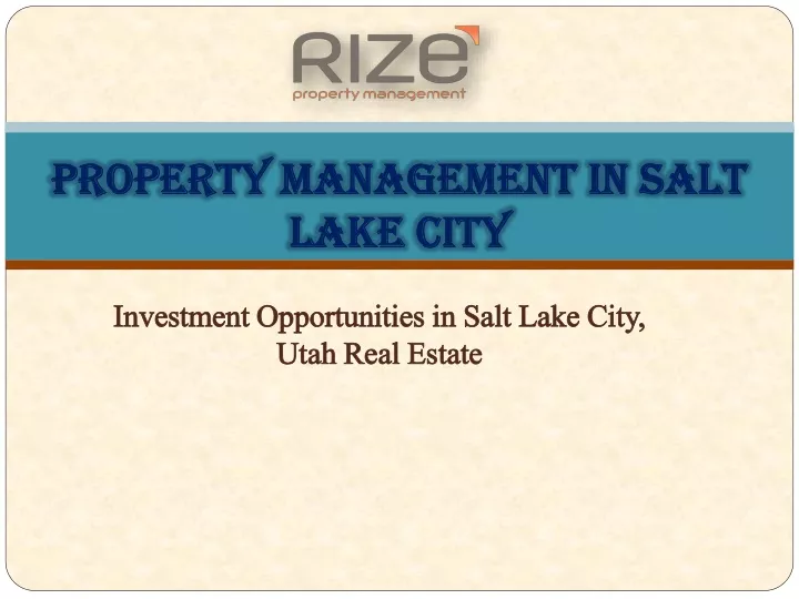 property management in salt lake city