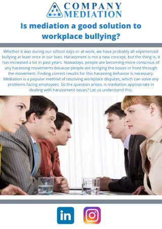 Looking For Workplace Mediation in UK