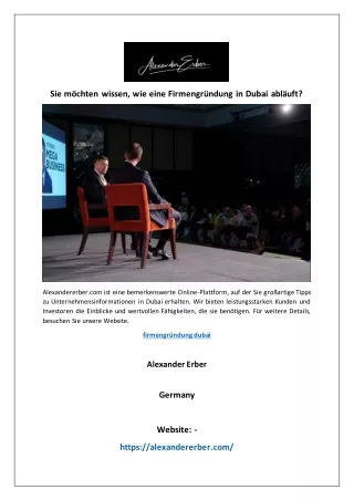 Sie möchten wissen, wie eine Firmengründung in Dubai abläuft?