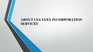USATAXX Incorporation Services