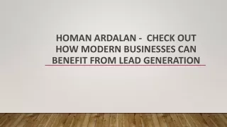 homan ardalan check out how modern businesses can benefit from lead generation