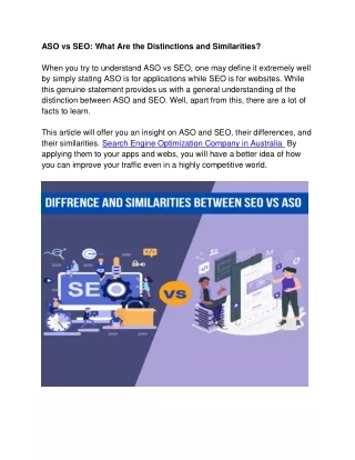 ASO vs SEO_ What Are the Distinctions and Similarities
