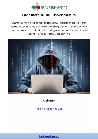Hire a Hacker in Usa | Hackersphase.co