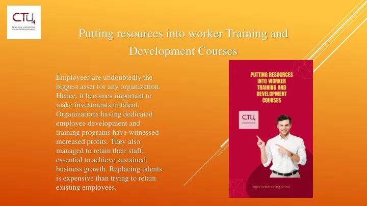 putting resources into worker training