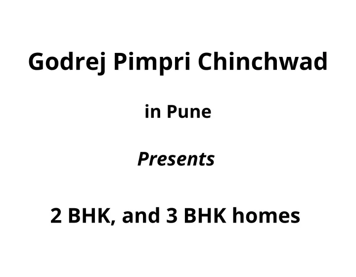 godrej pimpri chinchwad