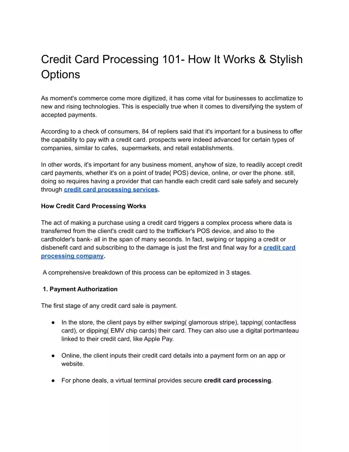 credit card processing 101 how it works stylish