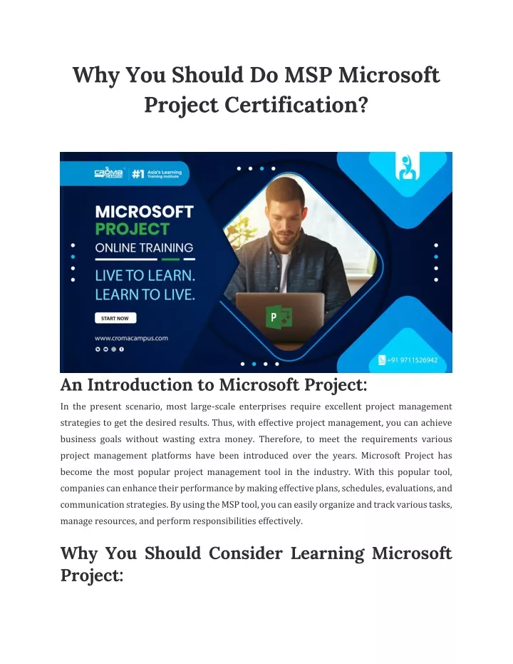 why you should do msp microsoft project