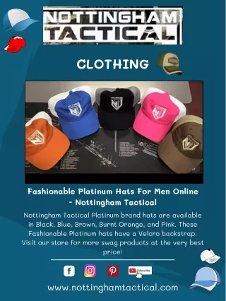 Fashionable Platinum Hats For Men Online - Nottingham Tactical