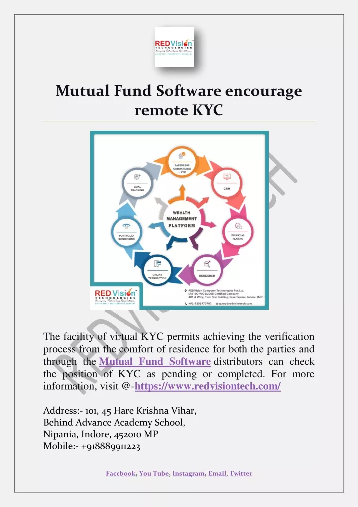 mutual fund software encourage remote kyc