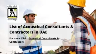 List of Acoustical Consultants & Contractors in UAE (4)