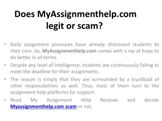 Does MyAssignmenthelp.com ligit or not