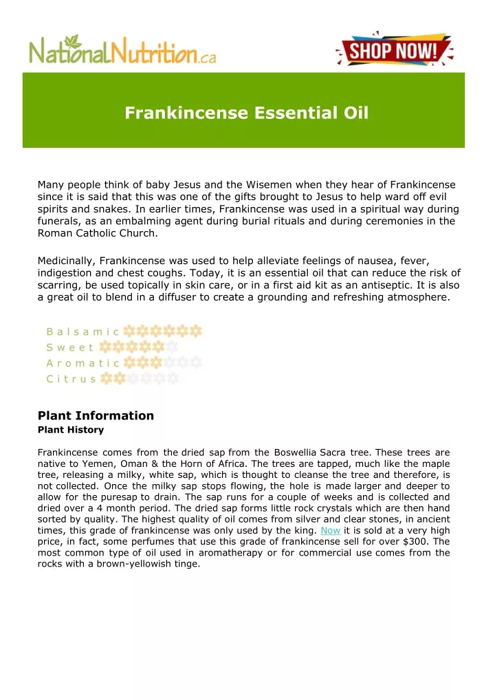 frankincense essential oil