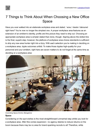 7 Things to Think About When Choosing a New Office Space