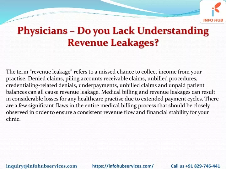 physicians do you lack understanding revenue