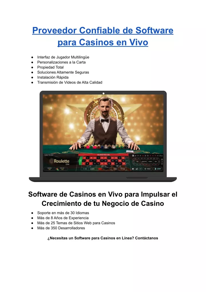 proveedor confiable de software para casinos