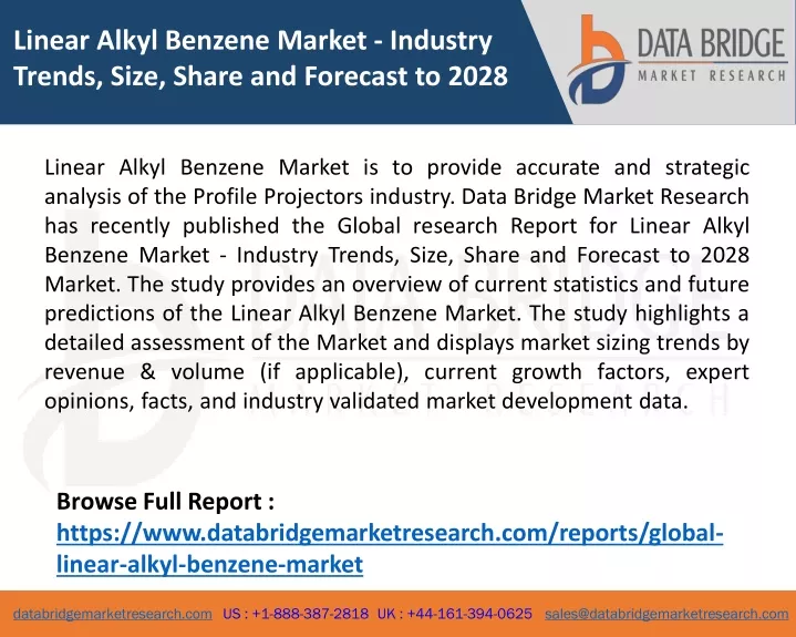 linear alkyl benzene market industry trends size