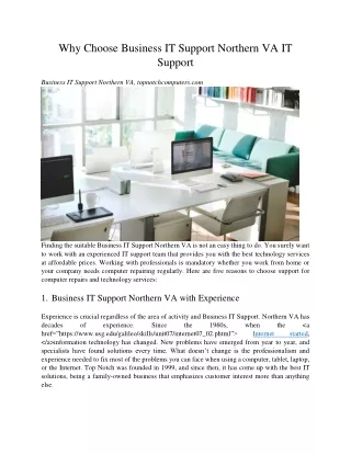 why choose business it support northern