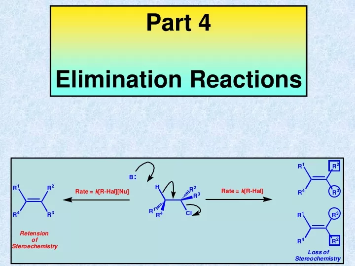 part 4 elimination reactions