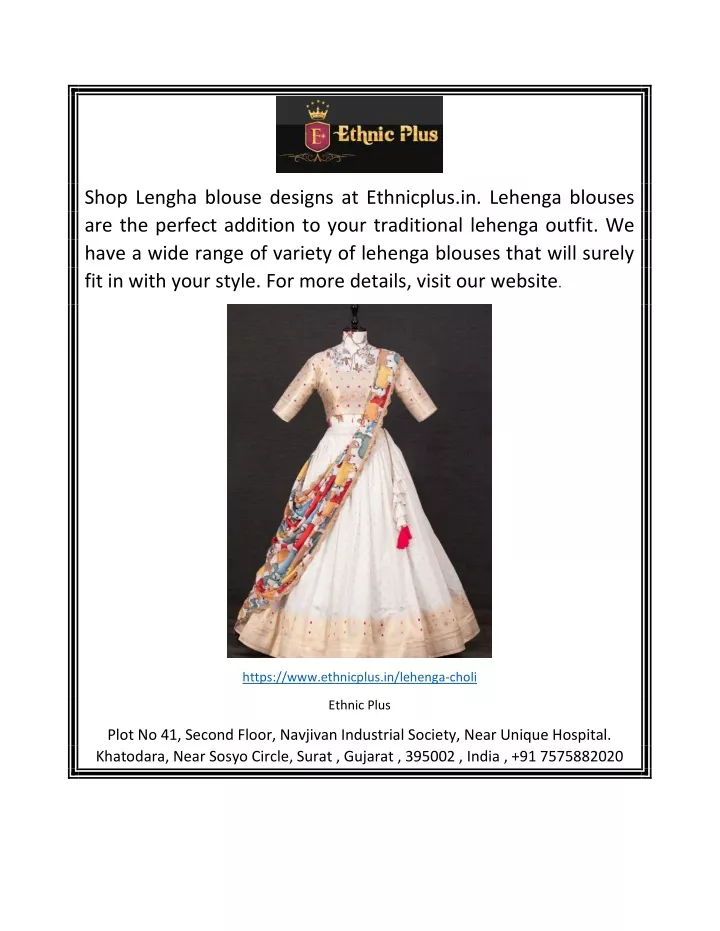 shop lengha blouse designs at ethnicplus