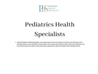 Pediatrics Health Specialists