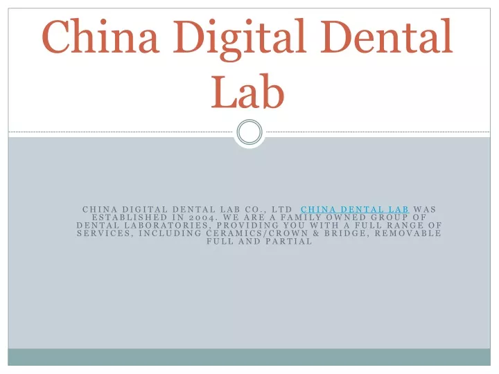 china digital dental lab