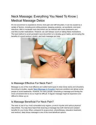 Neck Massage_ Everything You Need To Know _ Medical Massage Detox