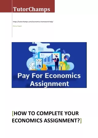 How to complete your Economics Assignment