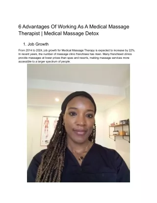 6 Advantages Of Working As A Medical Massage Therapist _ Medical Massage Detox