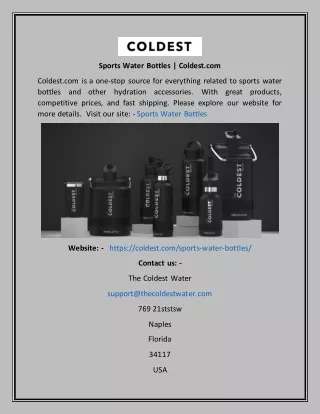 sports water bottles coldest com