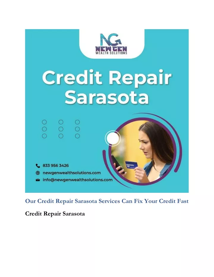 our credit repair sarasota services can fix your