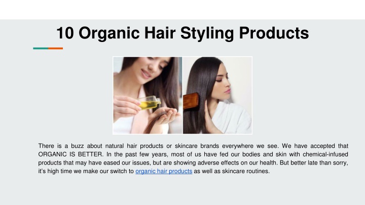 10 organic hair styling products