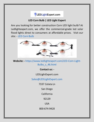 led corn bulb led light expert