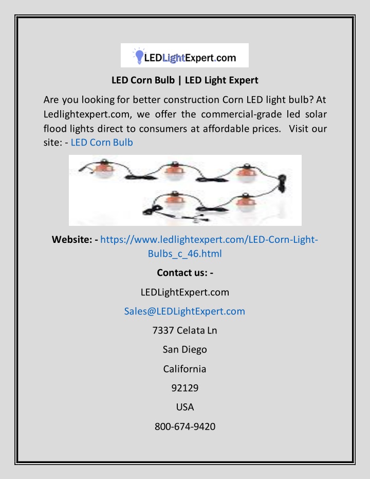 led corn bulb led light expert