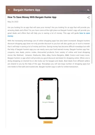 bargain hunters app