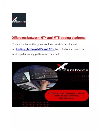 Difference between MT4 and MT5 trading platforms
