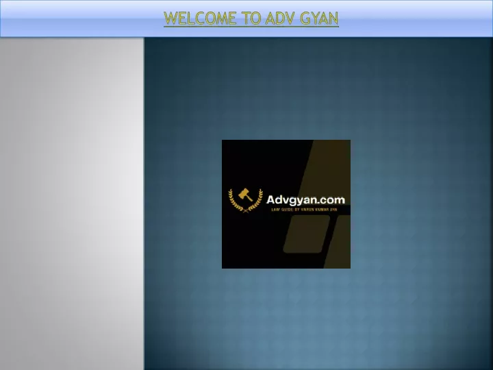 welcome to adv gyan