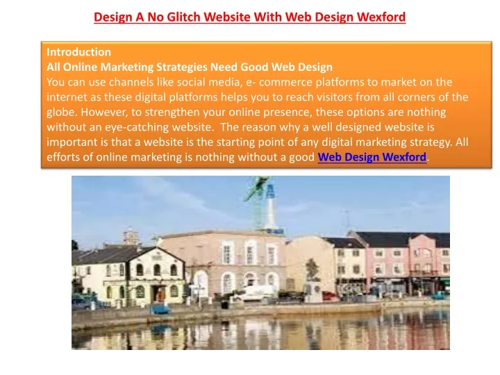 design a no glitch website with web design wexford