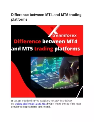 Difference between MT4 and MT5 trading platforms