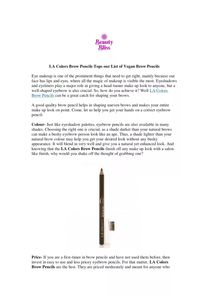 la colors brow pencils tops our list of vegan