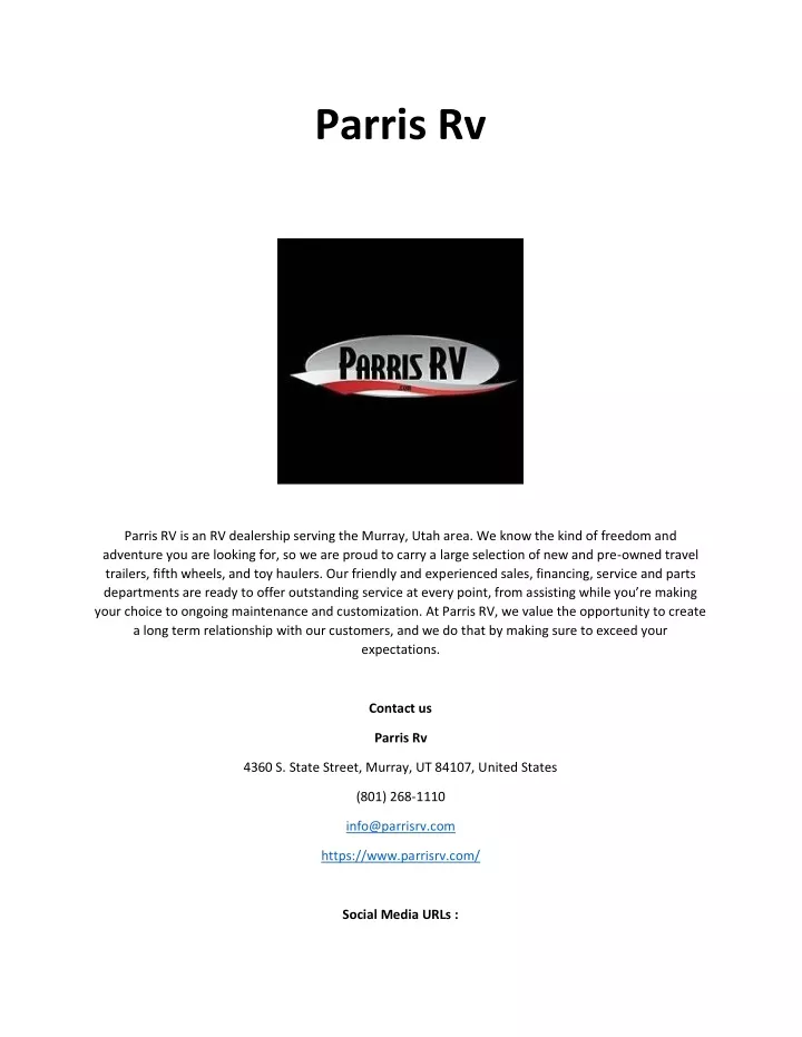 parris rv