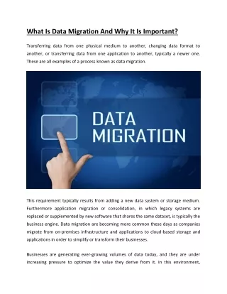 What Is Data Migration And Why It Is Important