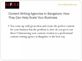 Content Writing Agencies In Bangalore: How They Can Help Scale Your Business