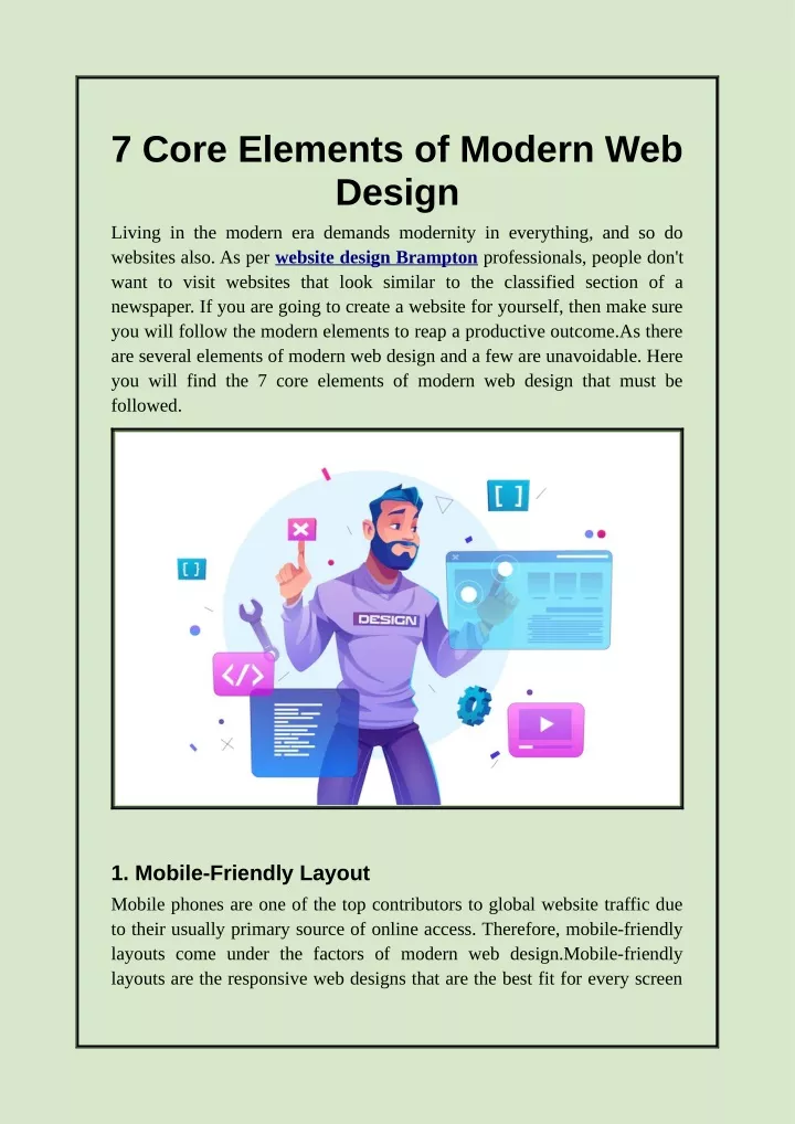 7 core elements of modern web design living