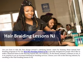 Hair Braiding Lessons NJ